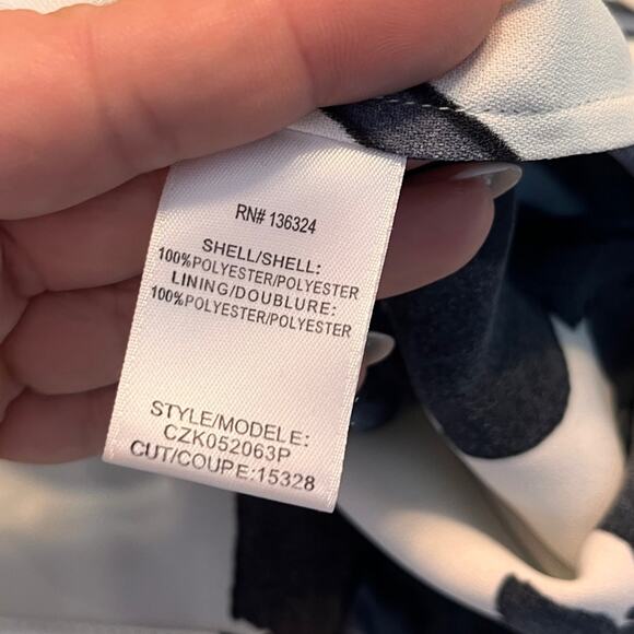 Halston Heritage Sleeveless Self-Tie Floral-Print Dress w/ Draped Back Size 4 - Picture 7 of 10